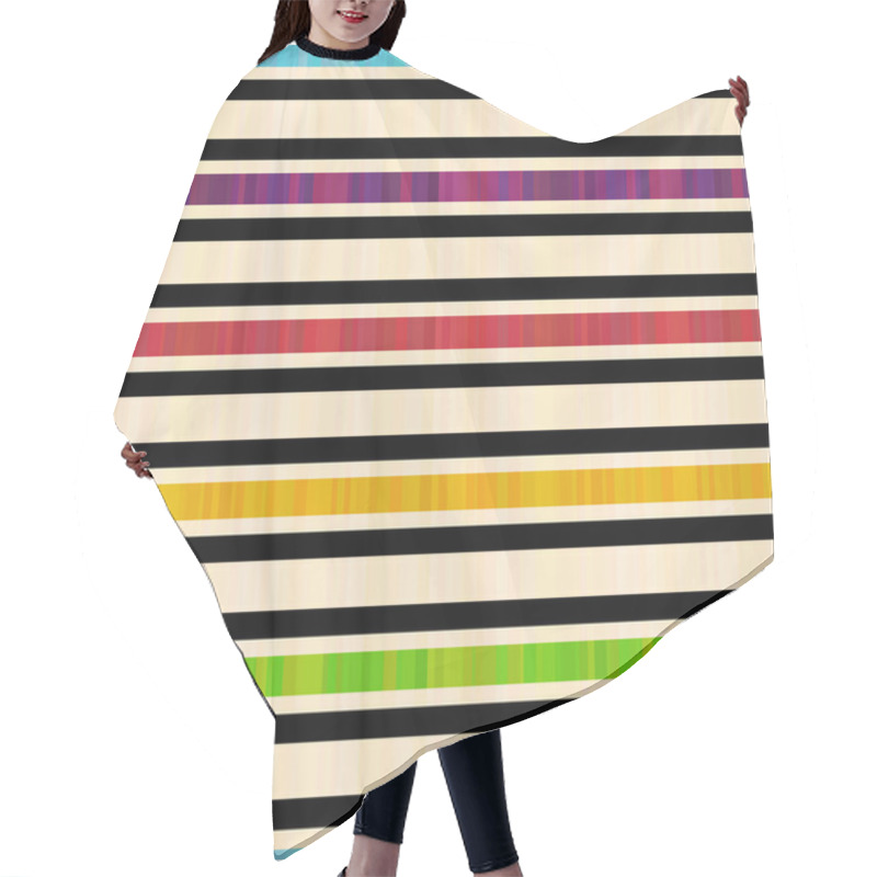 Personality  Seamless Horizontal Stripes Pattern Hair Cutting Cape