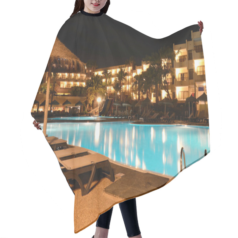 Personality  Idyllic Landscape For Tropical Swimming Pool Hair Cutting Cape