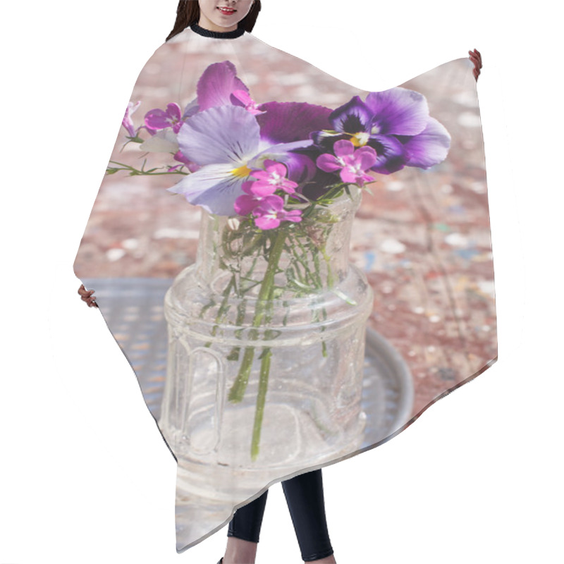 Personality  Summer Flowers In Jar Hair Cutting Cape