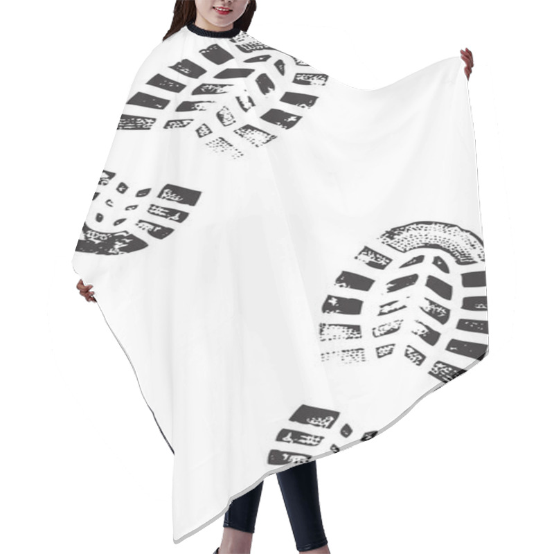 Personality  Footprint Hair Cutting Cape