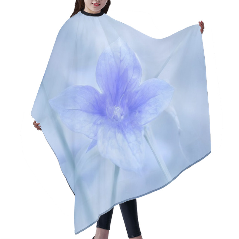 Personality  Elegant Simplicity: Capturing The Beauty Of A Blue Bellflower Hair Cutting Cape