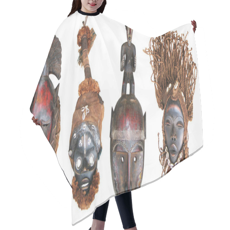 Personality  African Masks Hair Cutting Cape