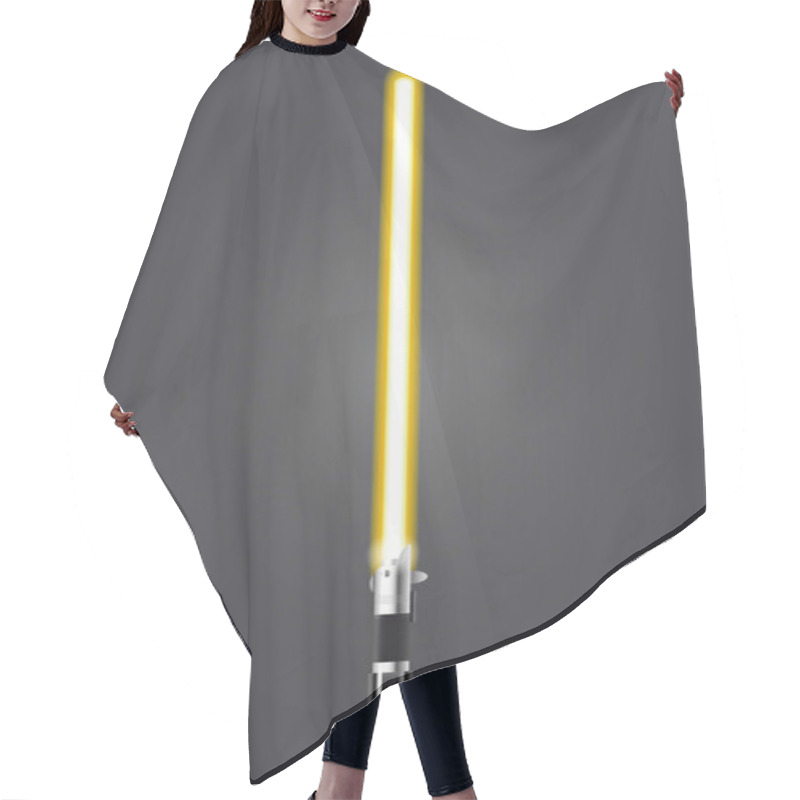 Personality  Realistic Illustration Of A Lightsaber Hair Cutting Cape