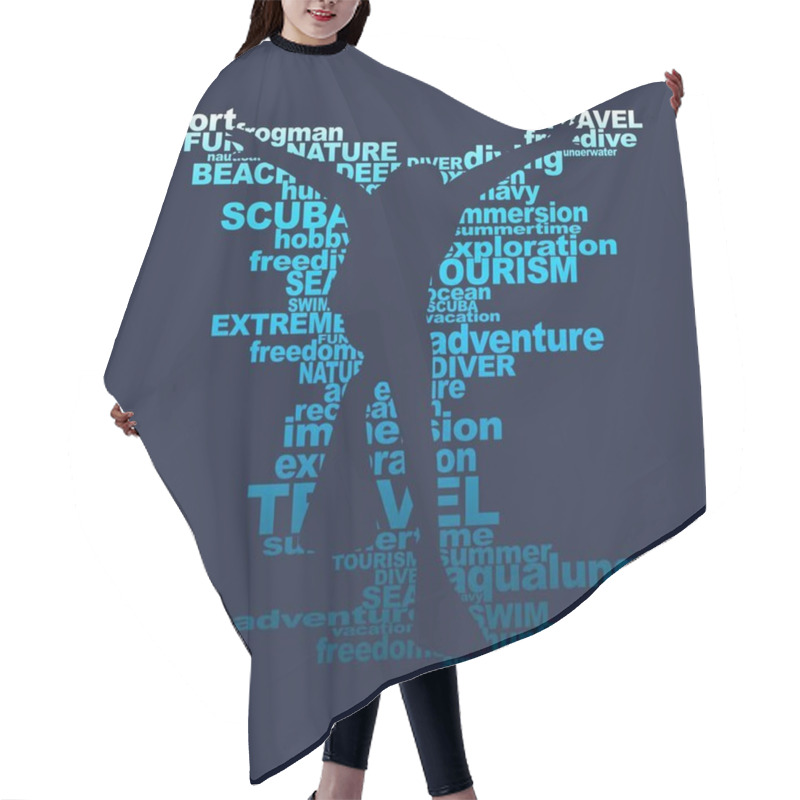 Personality  Diving Sport Concept Hair Cutting Cape