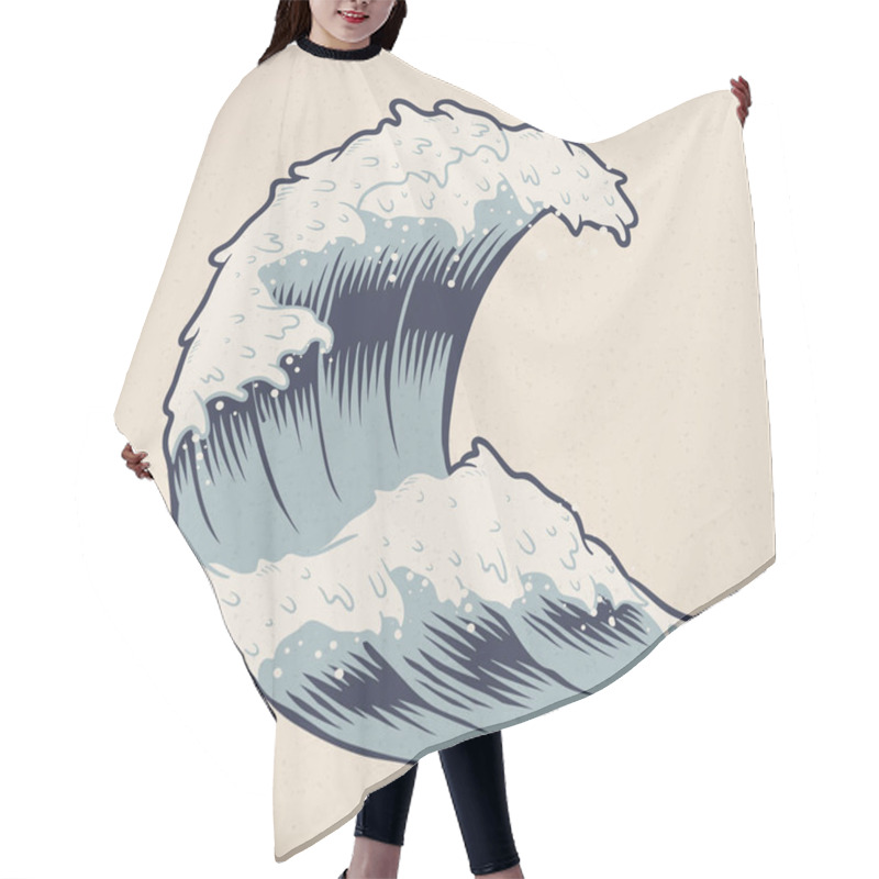 Personality  Illustration Design Of Japanese Tradition Style  Hair Cutting Cape