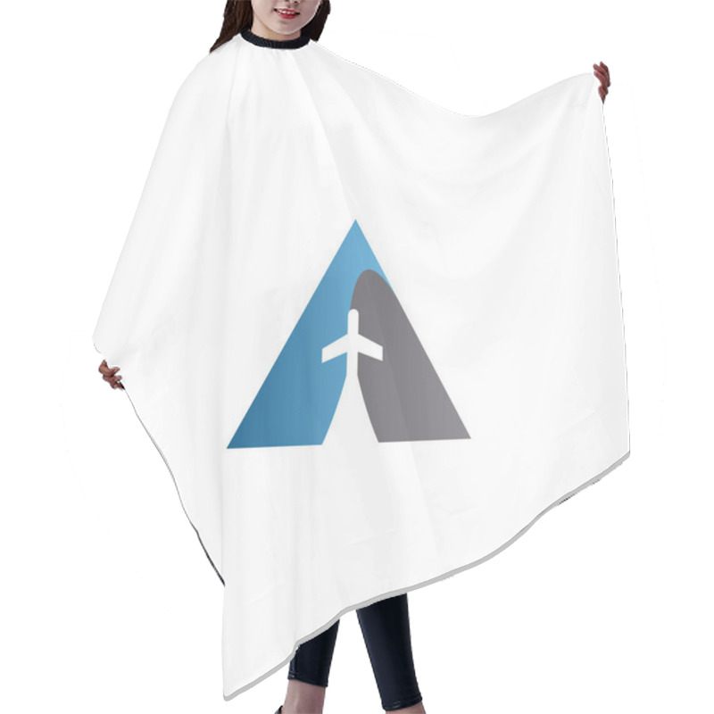 Personality  Negative Space Plane In A Triangle Shape Template Hair Cutting Cape