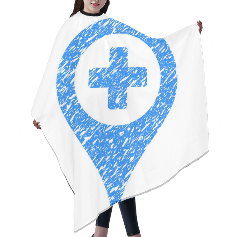 Personality  Hospital Map Pointer Grunge Icon Hair Cutting Cape