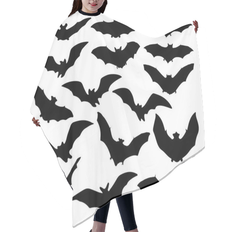 Personality  Set Bats Silhouette Vector Art On A White Background Hair Cutting Cape