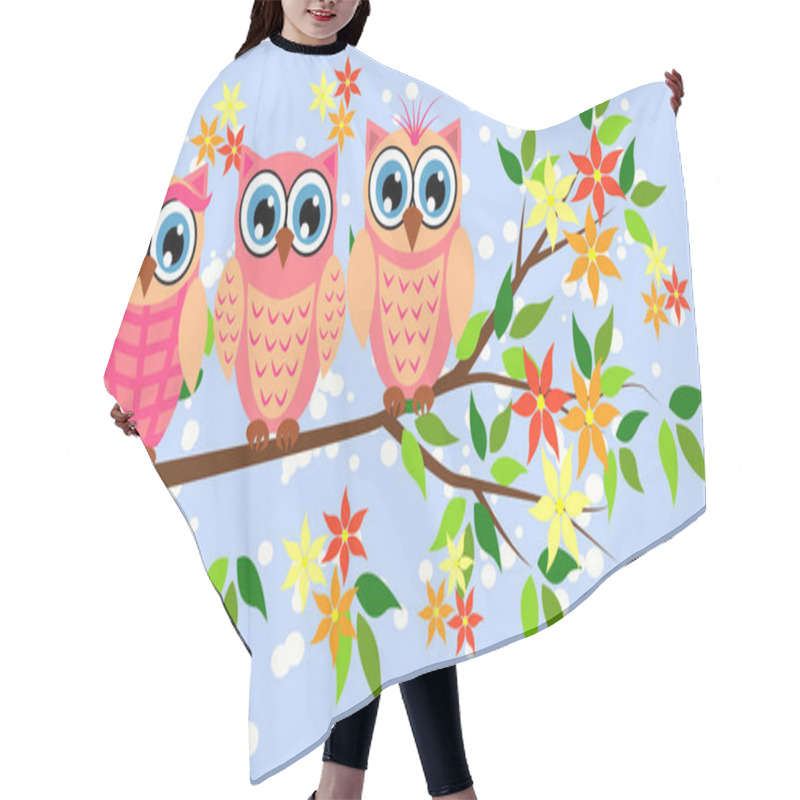 Personality  Cute Girl Owls. Baby Showers, Parties For Baby Girls. Hair Cutting Cape