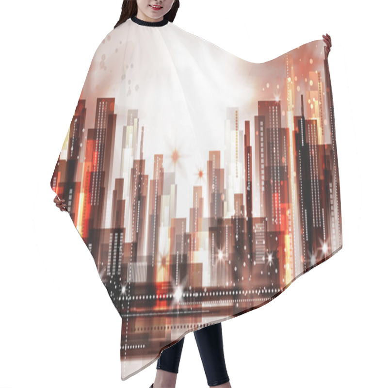 Personality  City Skyline Hair Cutting Cape