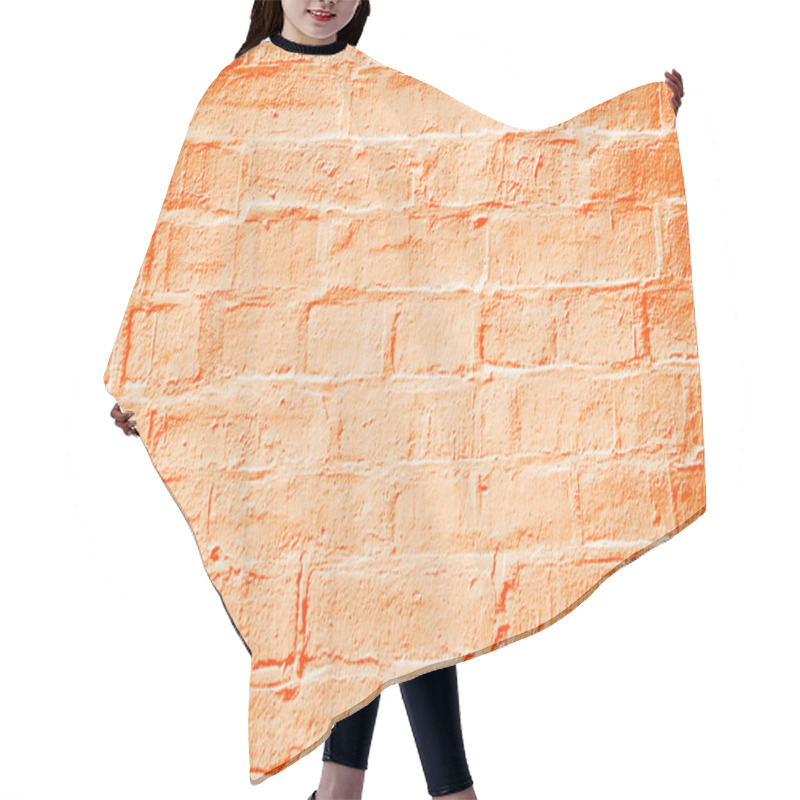 Personality  Orange Brick Wall Texture Background Hair Cutting Cape