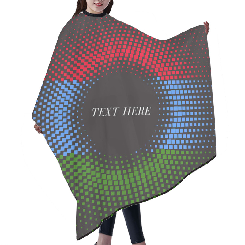 Personality  Half Tone Square Round Gradient Template Karelia Flag Hair Cutting Cape