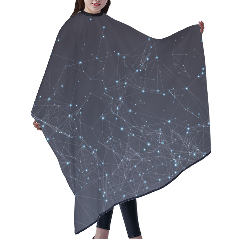 Personality  Abstract Triangles Space Low Poly Hair Cutting Cape