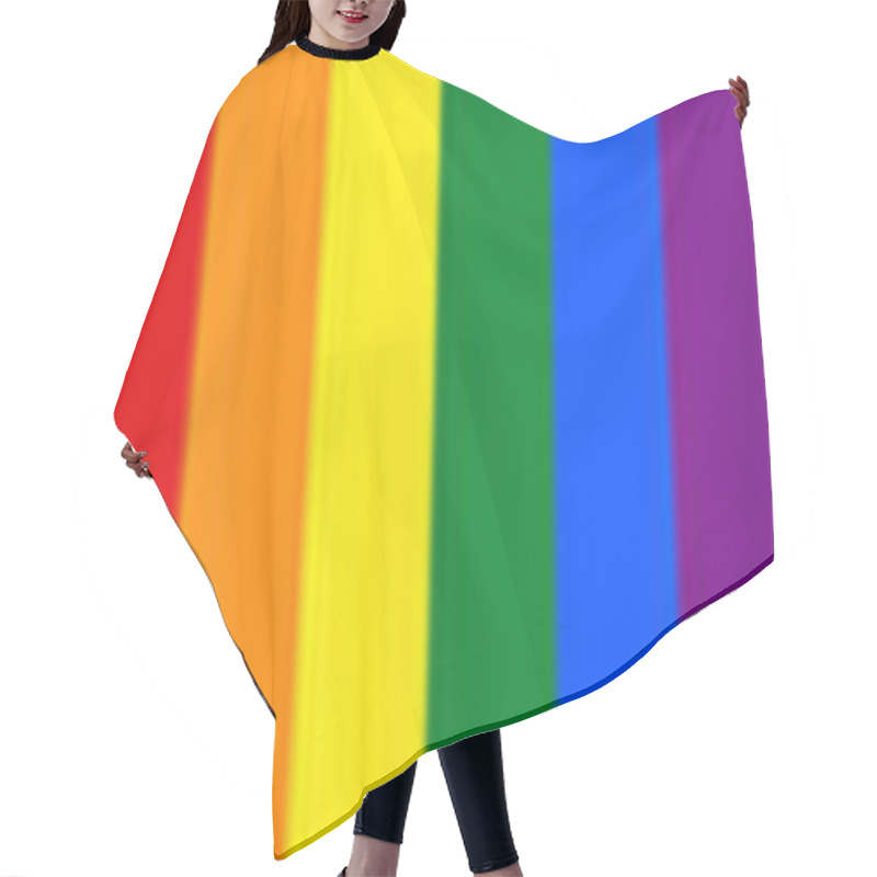 Personality  Ribbon Rainbow Flag LGBT Movement Hair Cutting Cape