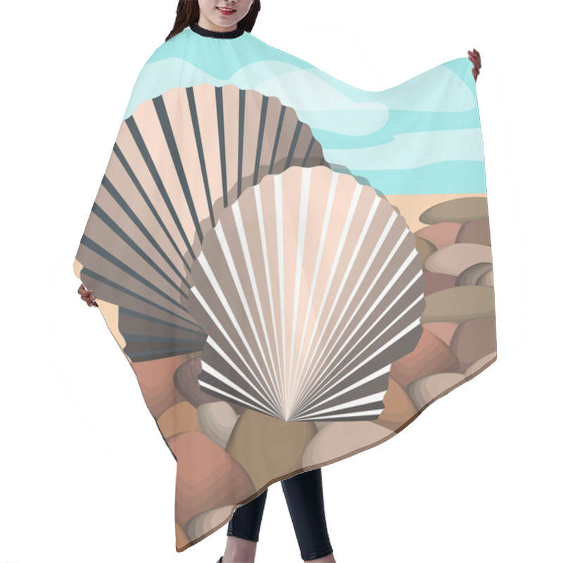 Personality  Summer Holiday Vector Background Hair Cutting Cape