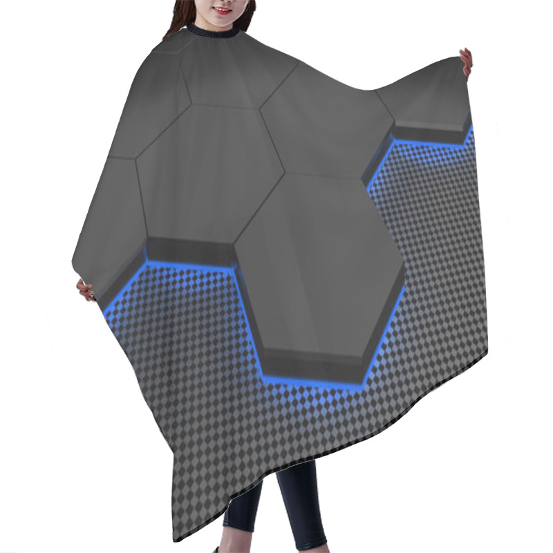 Personality  3d Illustration Of Modern Honeycomb Background Aluminium And Carbon Fiber Pattern  Hair Cutting Cape