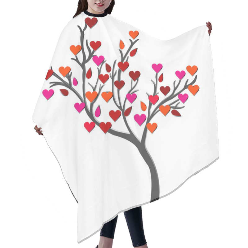 Personality  Card With Love Tree Hair Cutting Cape