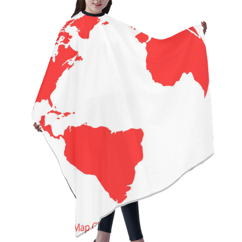 Personality  Heart World Map Globe Vector Illustrator, EPS 10. Hair Cutting Cape