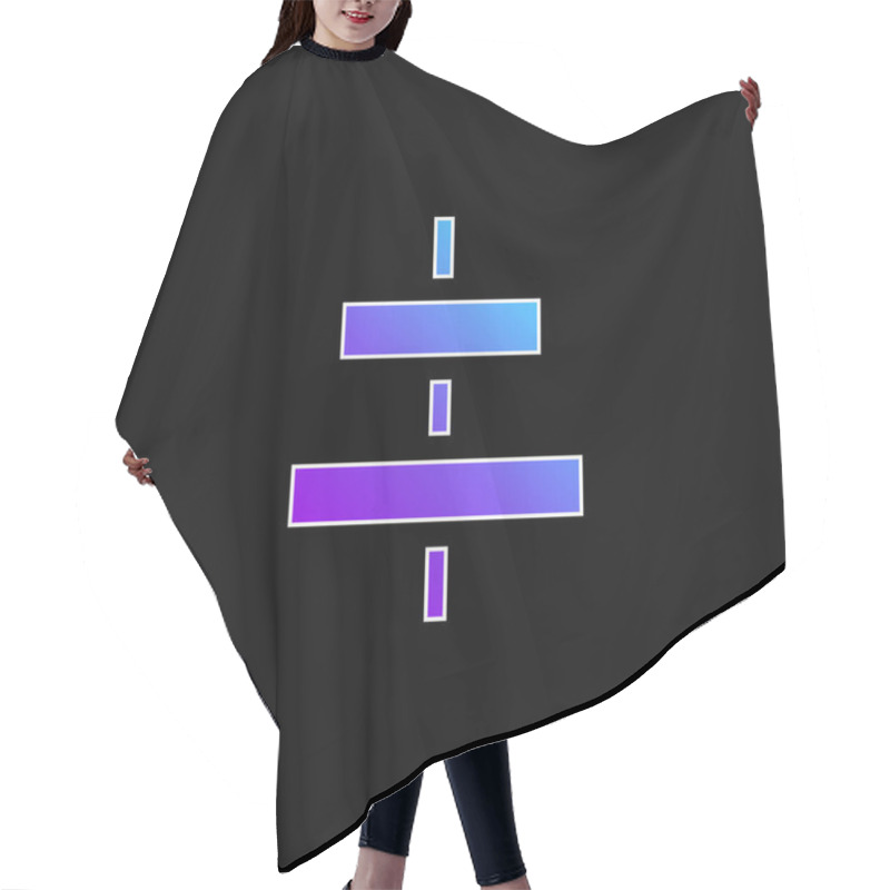 Personality  Align Blue Gradient Vector Icon Hair Cutting Cape