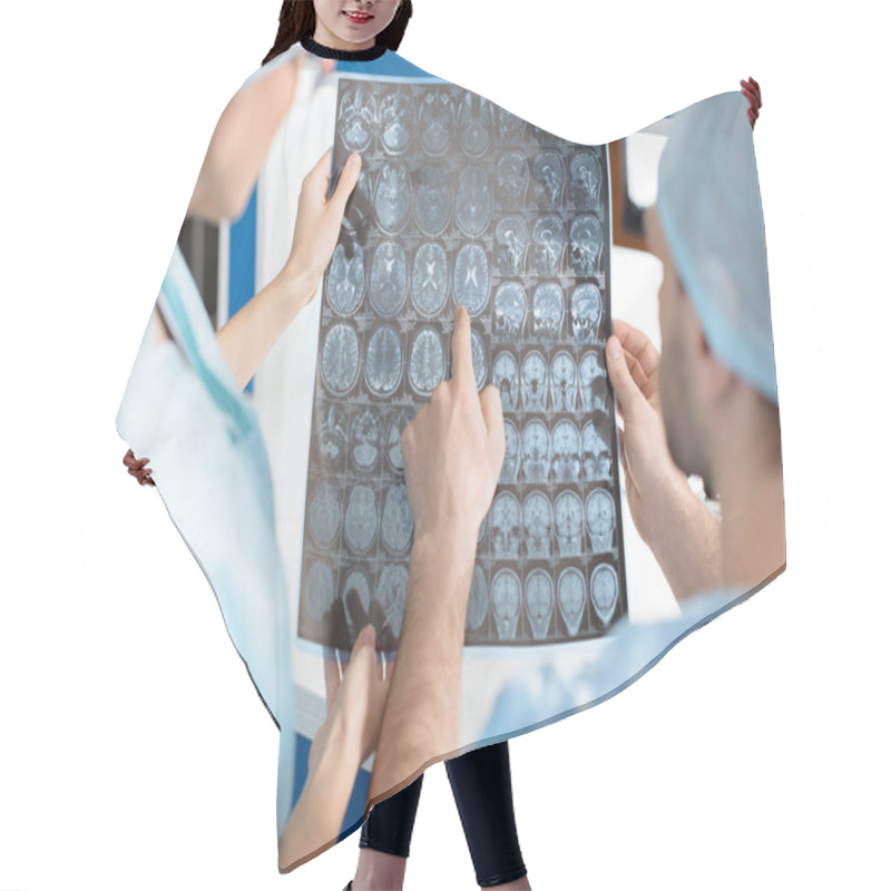 Personality  Surgeons Examining X-ray Image Hair Cutting Cape