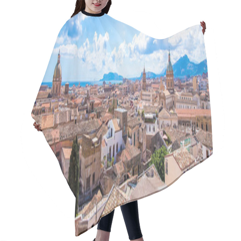 Personality  Cityscape Of Palermo In Italy Hair Cutting Cape