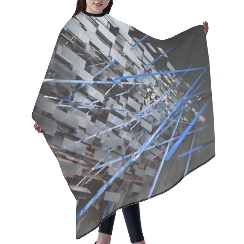 Personality  Futuristic Lines Background In 3d Art Form Hair Cutting Cape