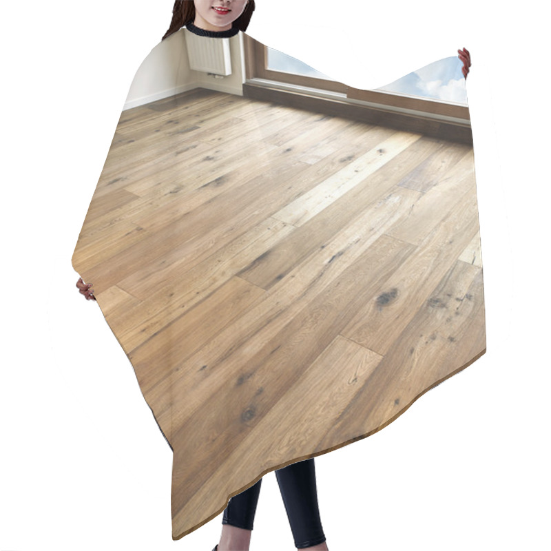 Personality  Abstract Background Wooden Floor Boards Hair Cutting Cape