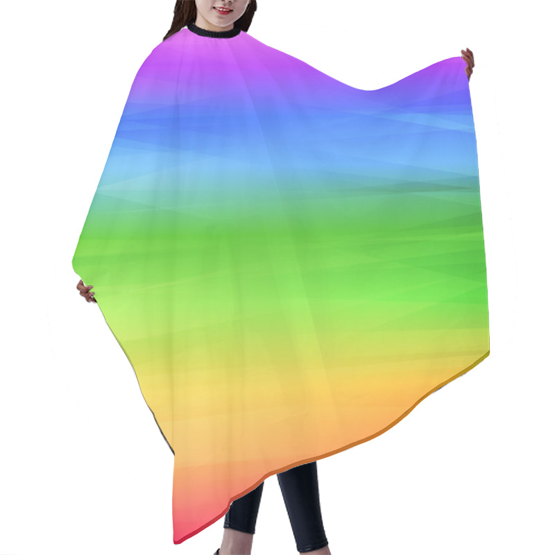 Personality  Rainbow Background Hair Cutting Cape