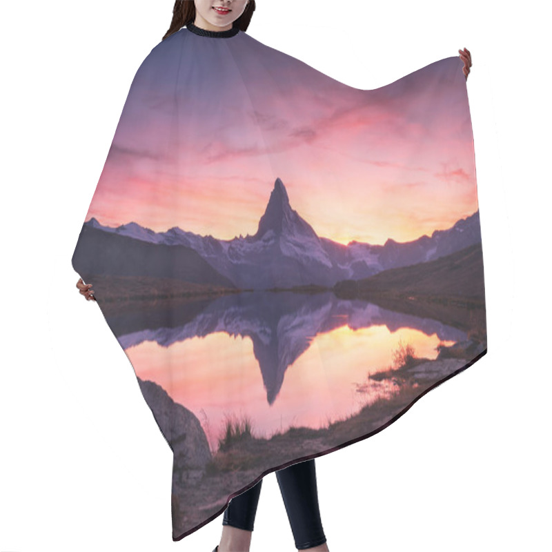 Personality  Matterhorn Peak On Stellisee Lake Hair Cutting Cape