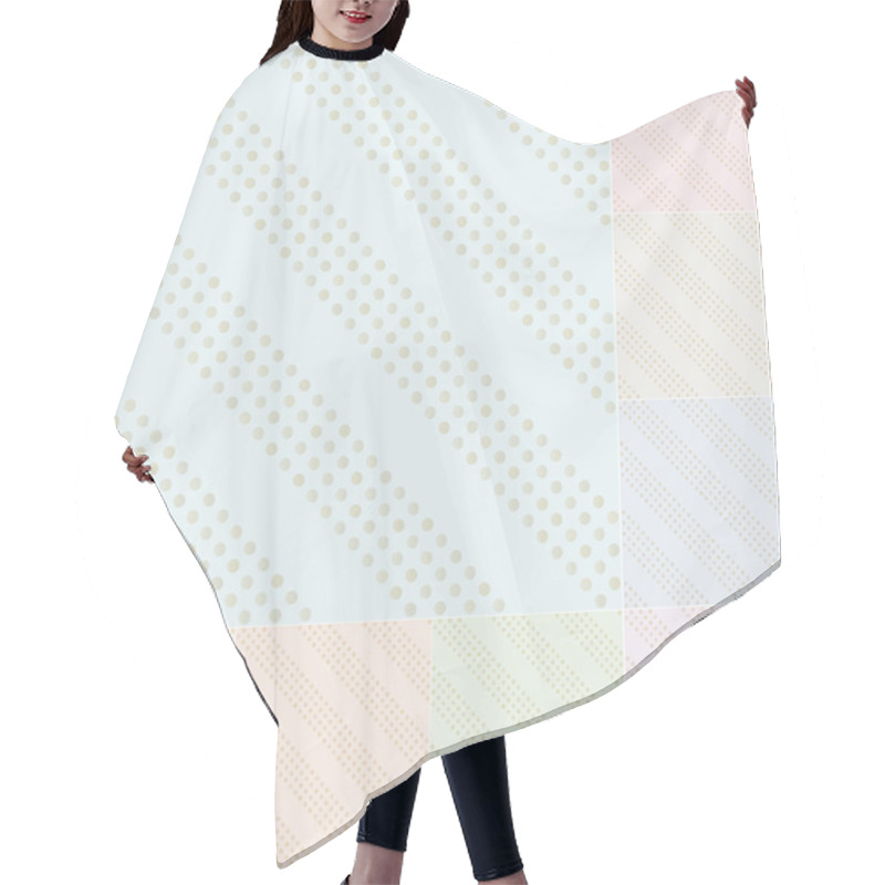 Personality  Seamless Pastel Background With Gold Gradient Dots Hair Cutting Cape