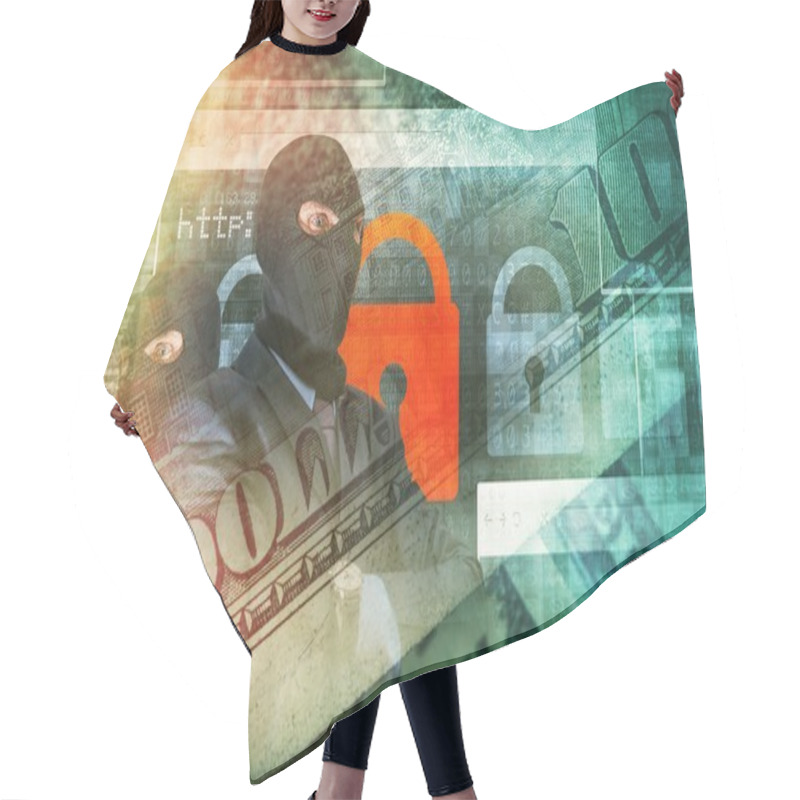 Personality  Cyber Crime Concept Hair Cutting Cape