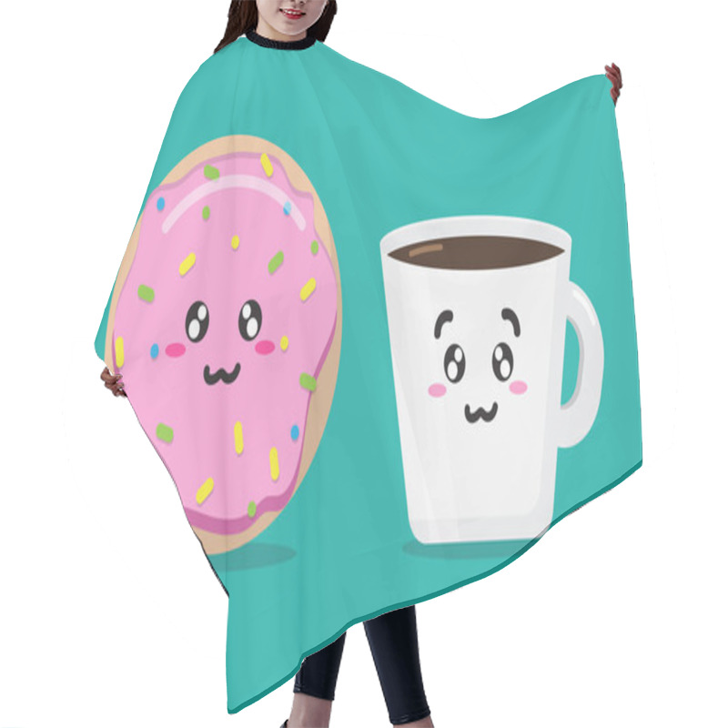 Personality  Cartoon Breakfast Morning Background Hair Cutting Cape