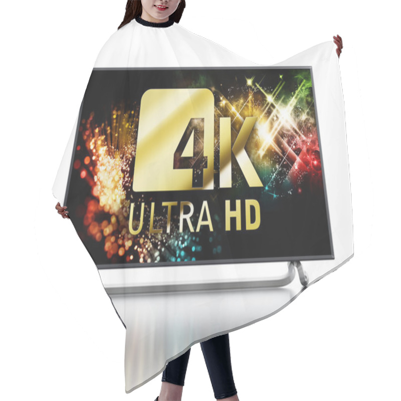 Personality  4K ULTRA HD Television. 3D Illustration Hair Cutting Cape