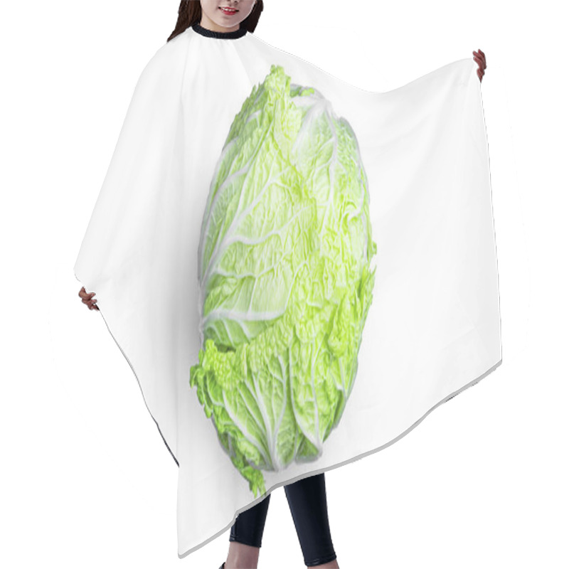 Personality  Peking Cabbage On A White Background. Hair Cutting Cape