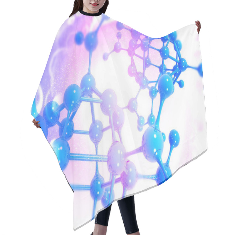 Personality  Molecules On Abstract Scientific Background. 3d Render	 Hair Cutting Cape