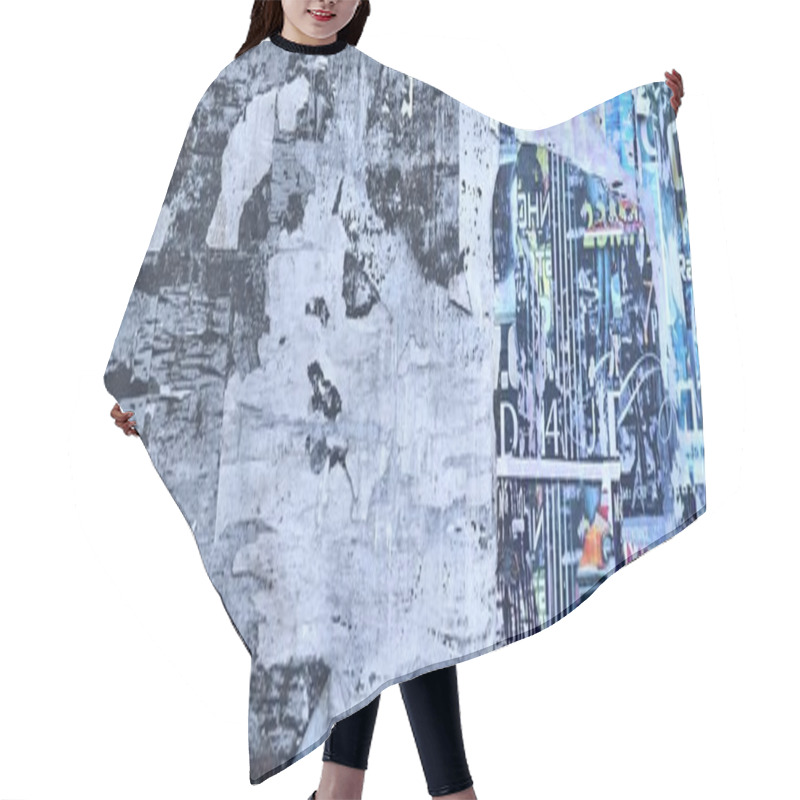 Personality  Old Wood Billboard With Torn Posters Hair Cutting Cape