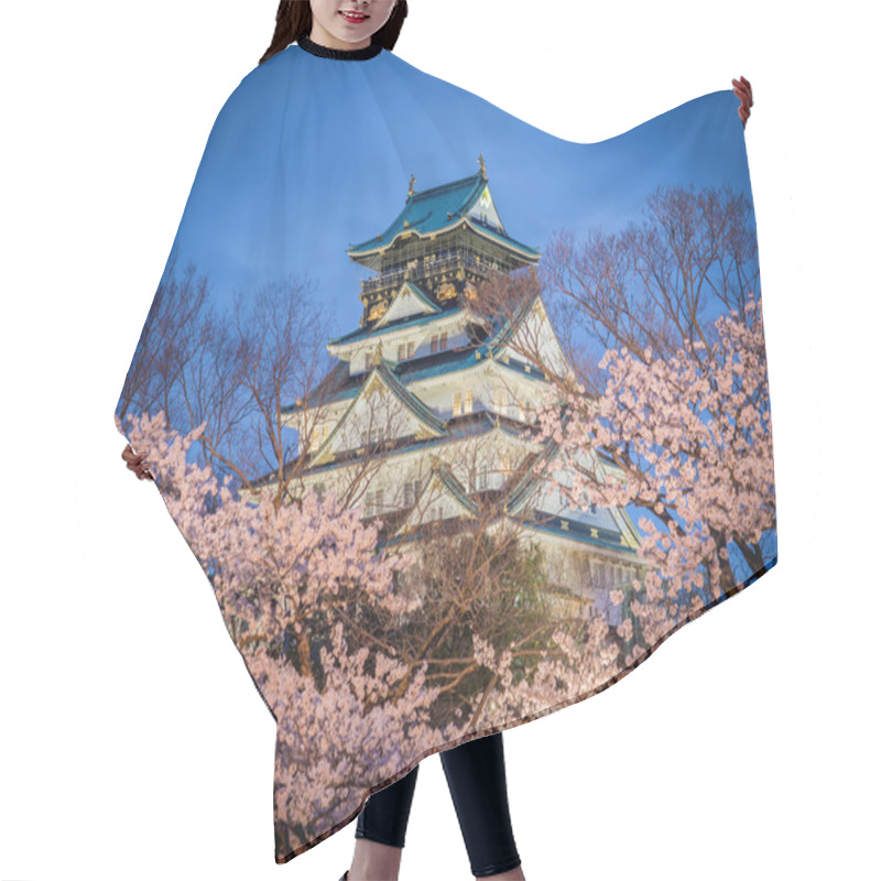 Personality  Osaka Castle Among Cherry Blossom Trees (sakura) In The Evening  Hair Cutting Cape