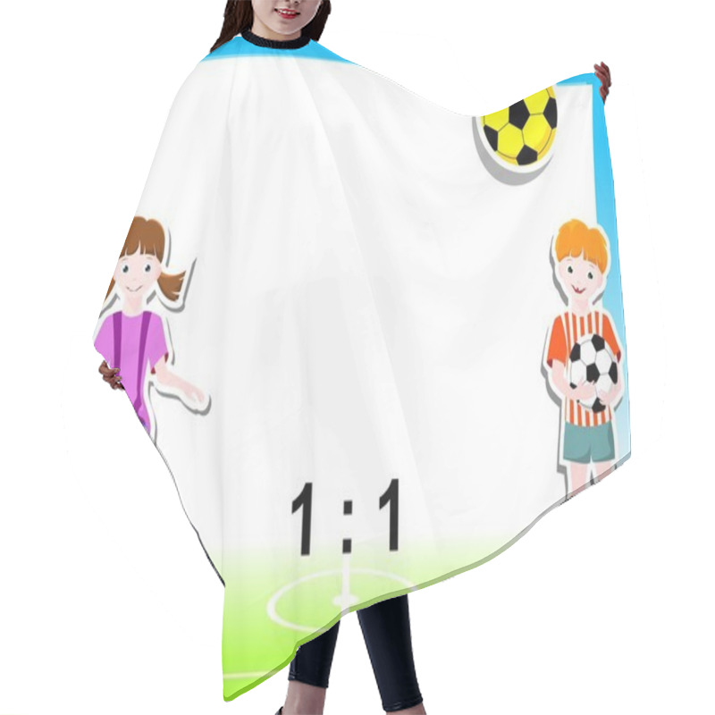 Personality  Background With Football Theme Hair Cutting Cape