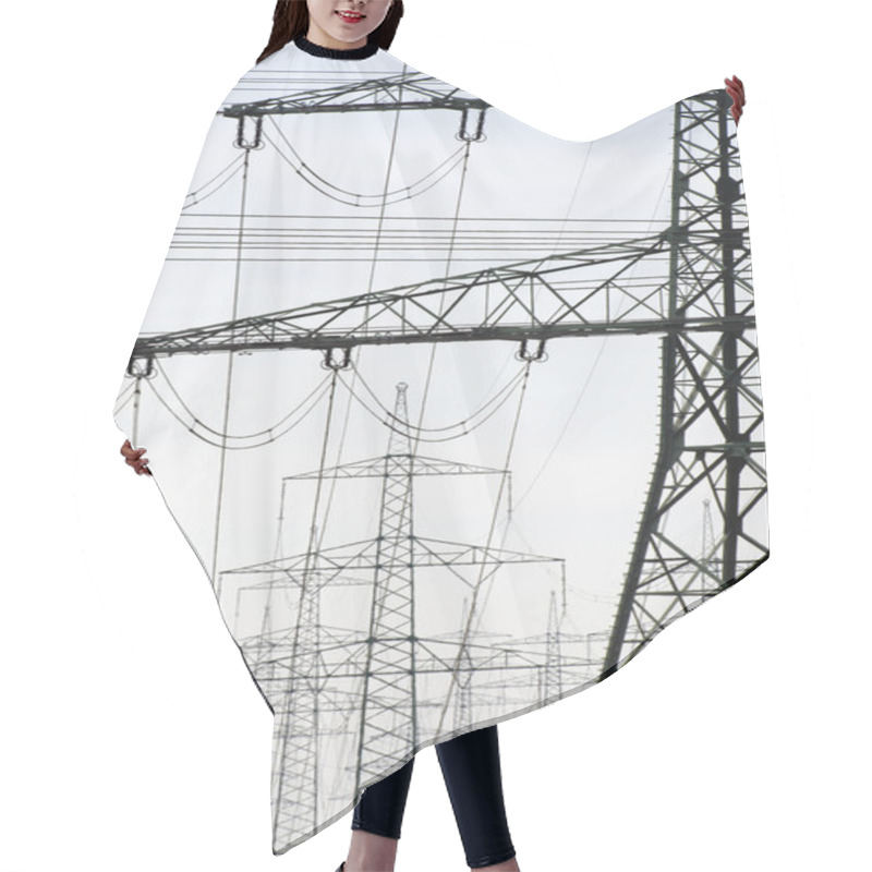 Personality  Many Electric Pylons Hair Cutting Cape