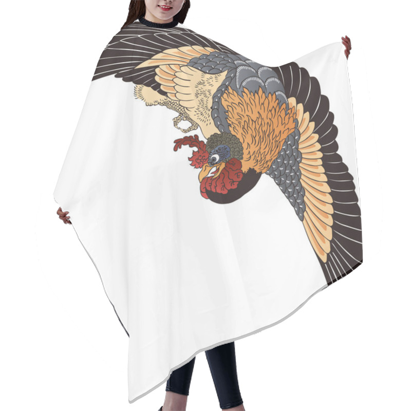 Personality  Ukiyo-e Pheasant 4 Hair Cutting Cape