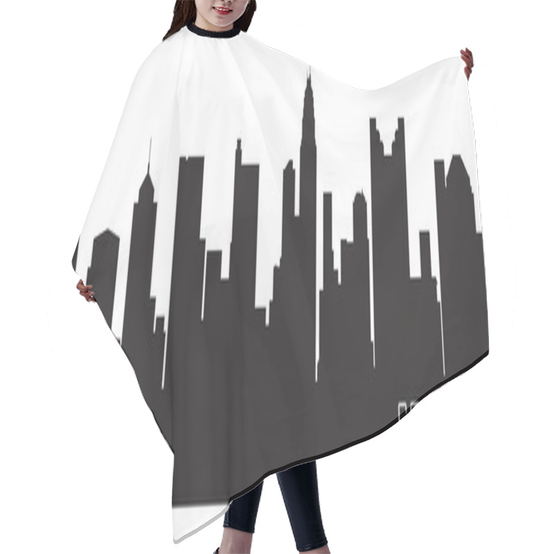 Personality  Columbus, Ohio Skyline. Detailed Vector Silhouette Hair Cutting Cape