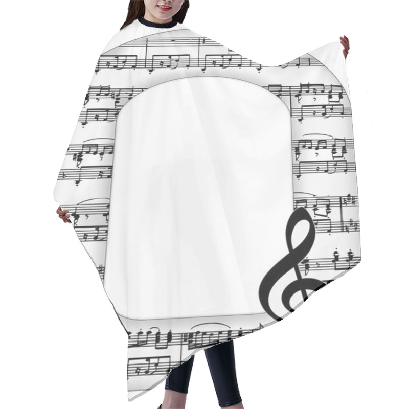 Personality  Music Notes Picture Frame, Treble Clef Hair Cutting Cape