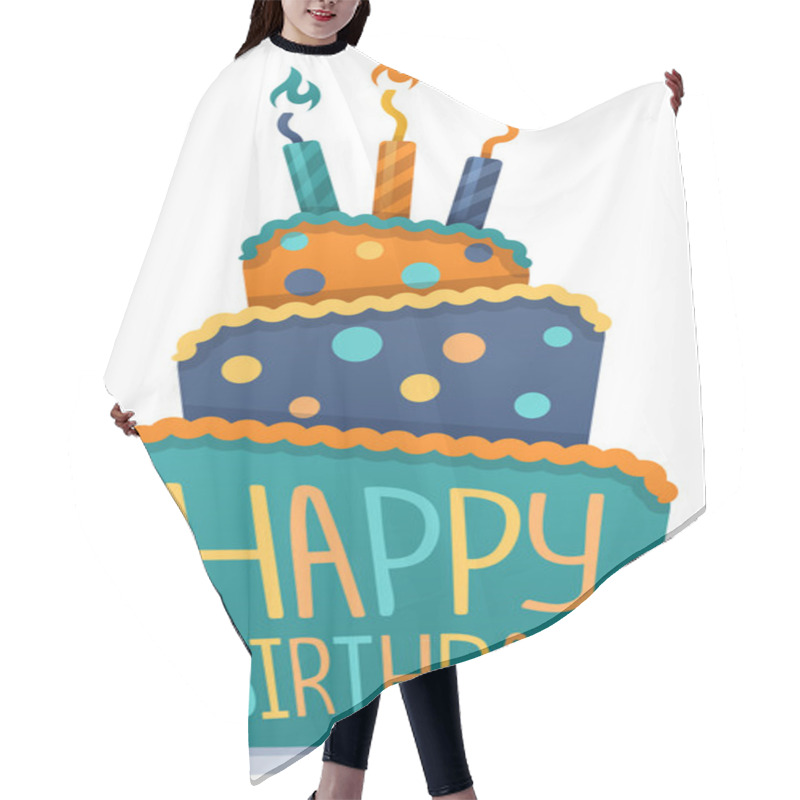 Personality  Happy Birthday Cake Hair Cutting Cape