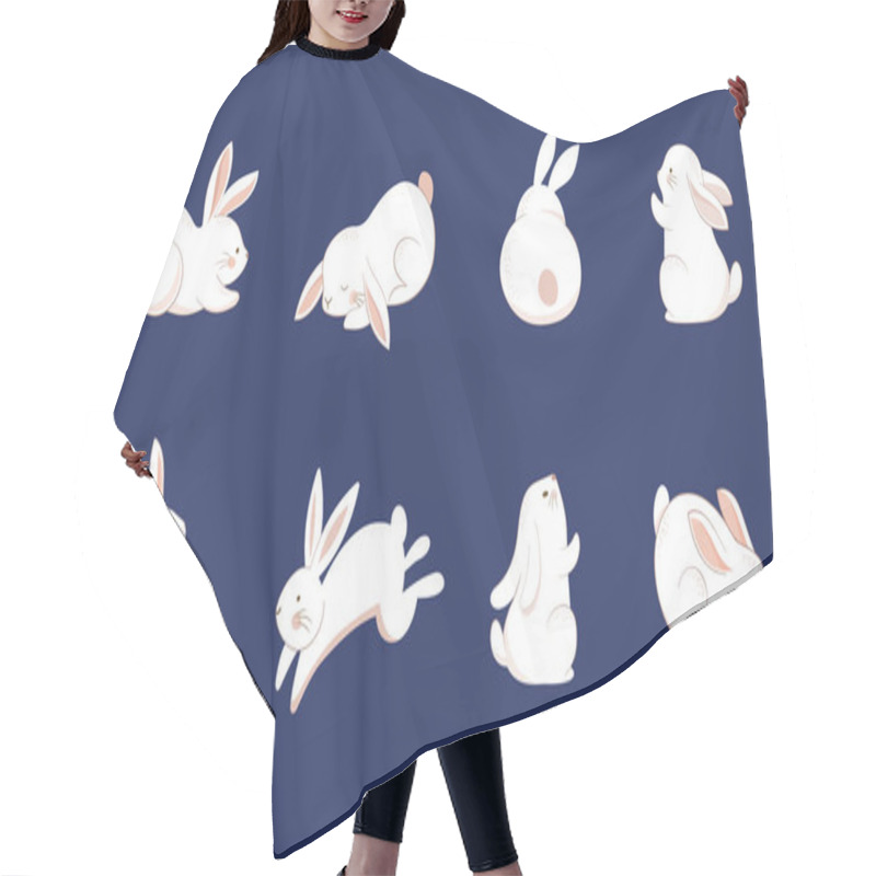 Personality  Collection Of Cute Bunnies, Rabbits For Mid Autumn Moon Festival, Easter, Chinese New Year And Nursery Decor Hair Cutting Cape