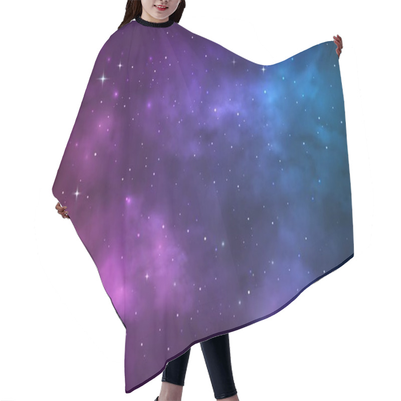 Personality  Starry Universe, Space Galaxy Nebula, Stars And Stardust. Vector Cosmic Background With Blue And Purple Realistic Nebulosity And Shining Stars. Colorful Cosmos Infinite, Night Sky Wallpaper Backdrop Hair Cutting Cape