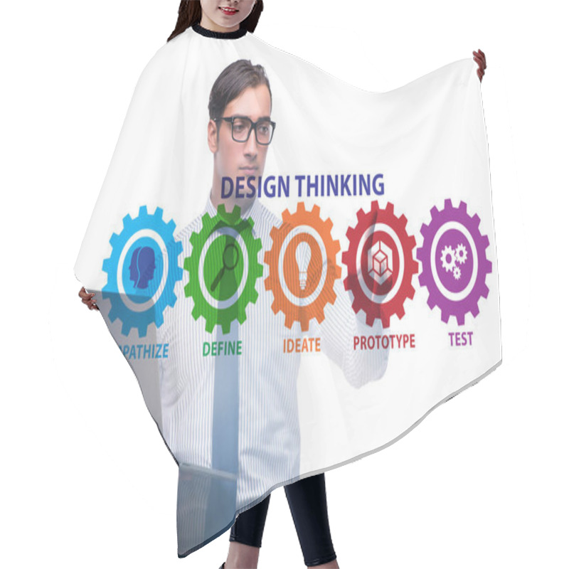 Personality  Design Thinking Concept In Software Development Hair Cutting Cape