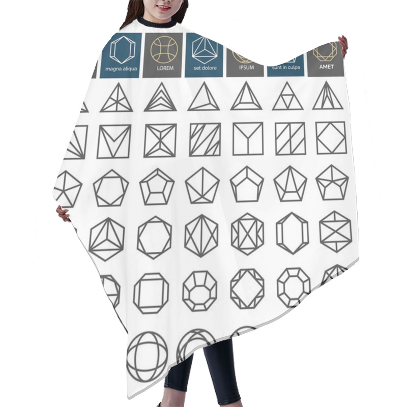 Personality  Linear Geometric Shapes Hair Cutting Cape