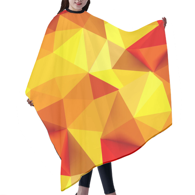 Personality  Polygonal Design With Triangle Shapes. Hair Cutting Cape