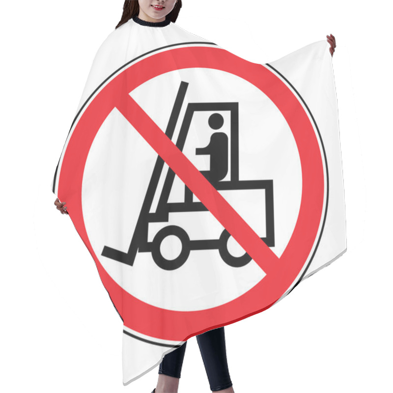 Personality  Forklift Truck No Sign Hair Cutting Cape