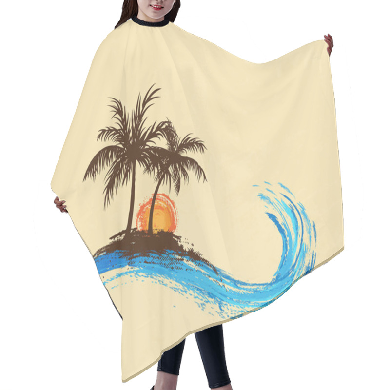 Personality  Palm Trees Hair Cutting Cape